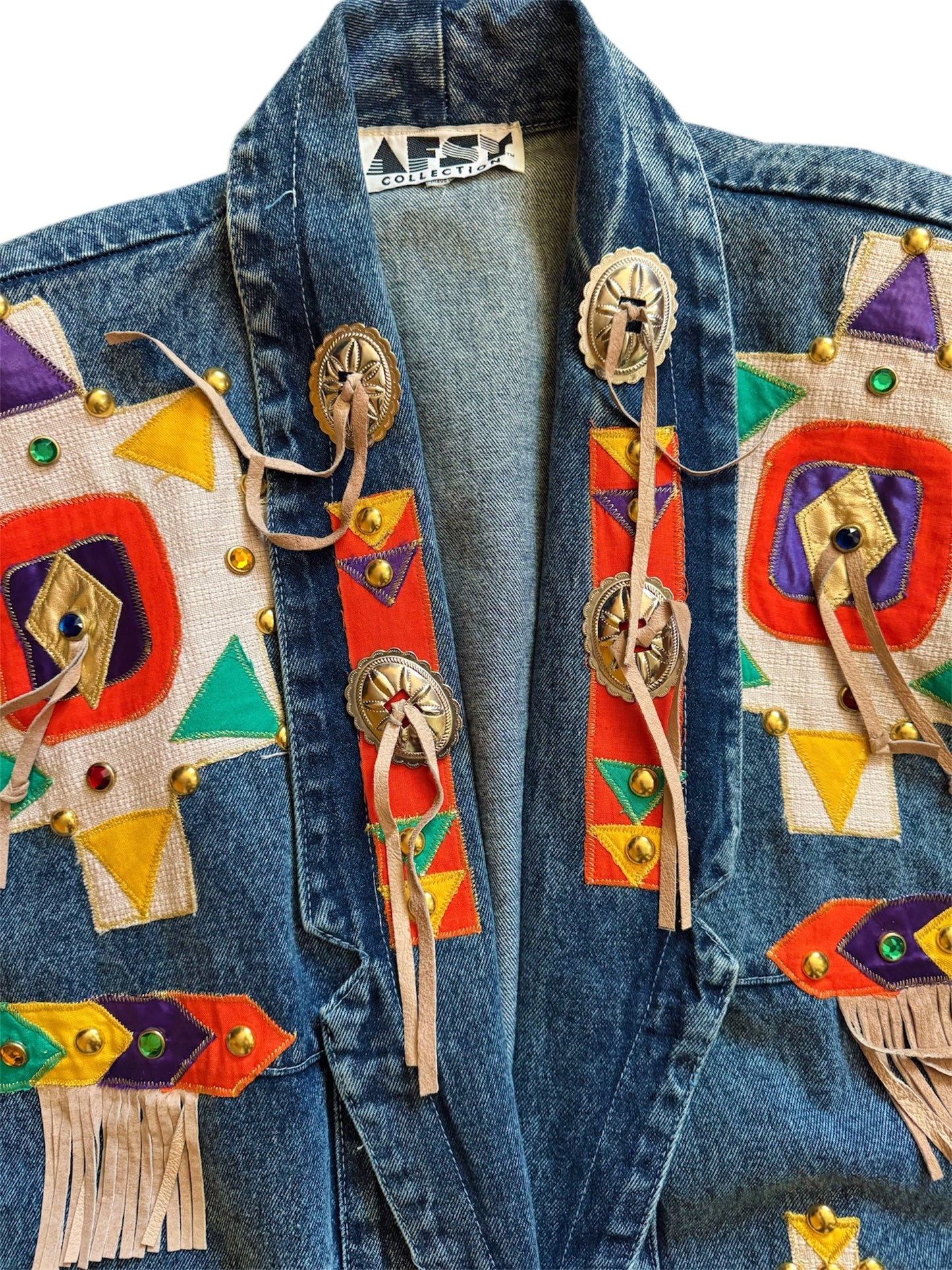 Afsy Collection Long Denim Jacket