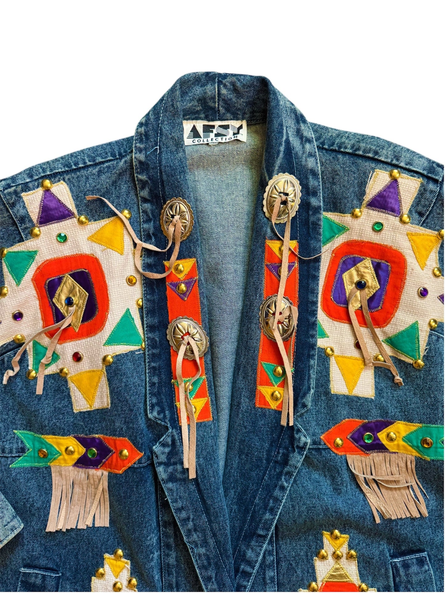 Afsy Collection Long Denim Jacket