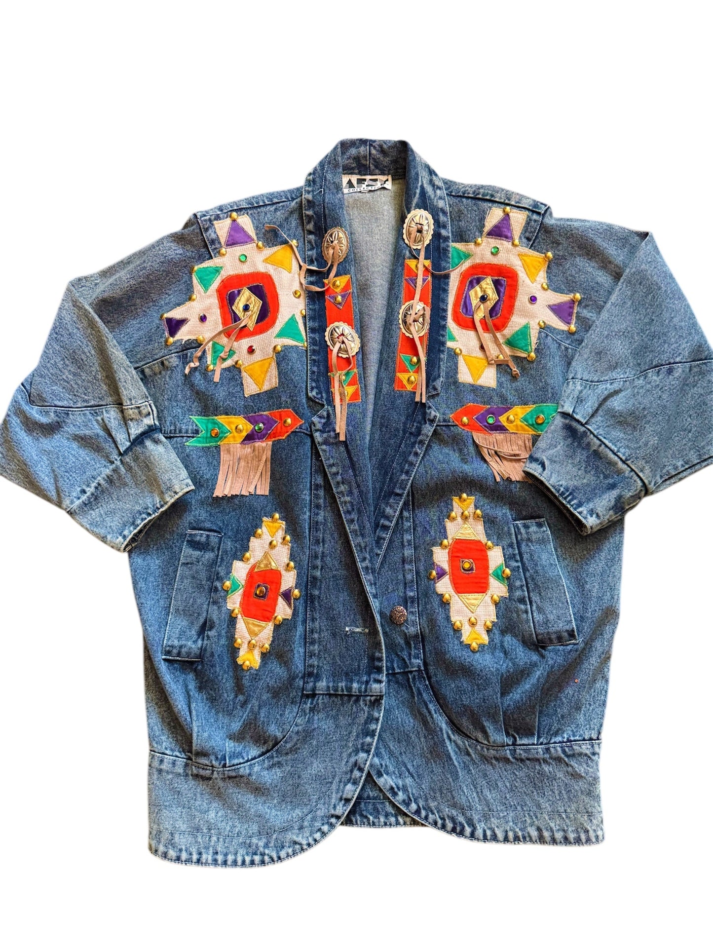 Afsy Collection Long Denim Jacket