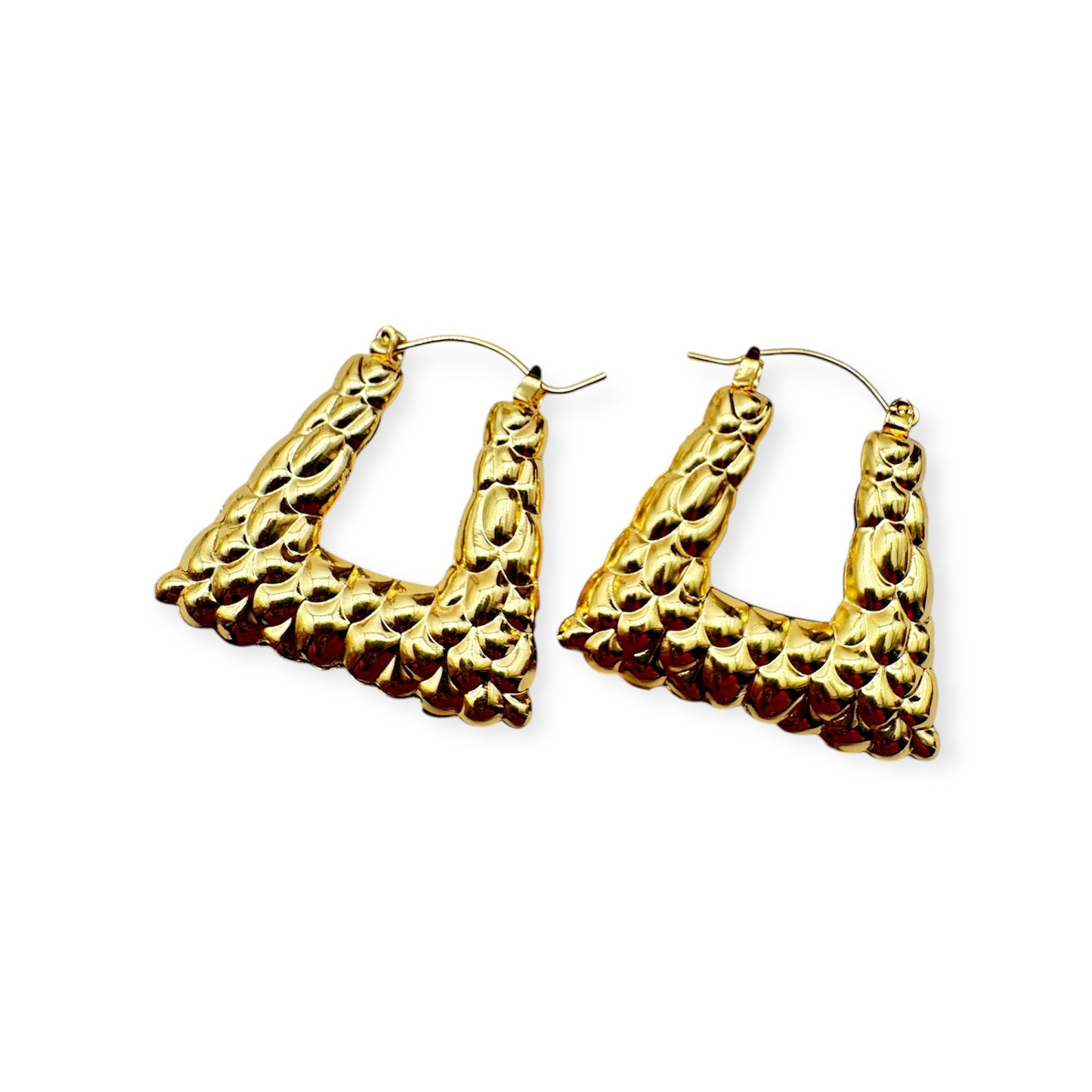 80s bamboo bubble circle earrings by Everythang Dope, iconic vintage jewelry.