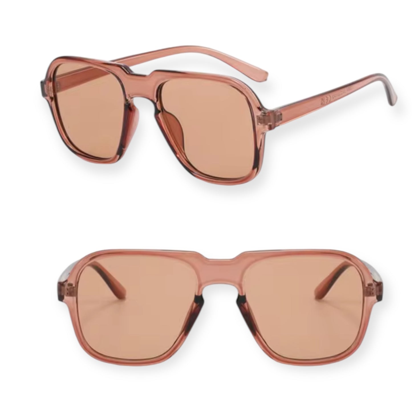 Brown vintage sunglasses by Everythang Dope, classic retro style.
