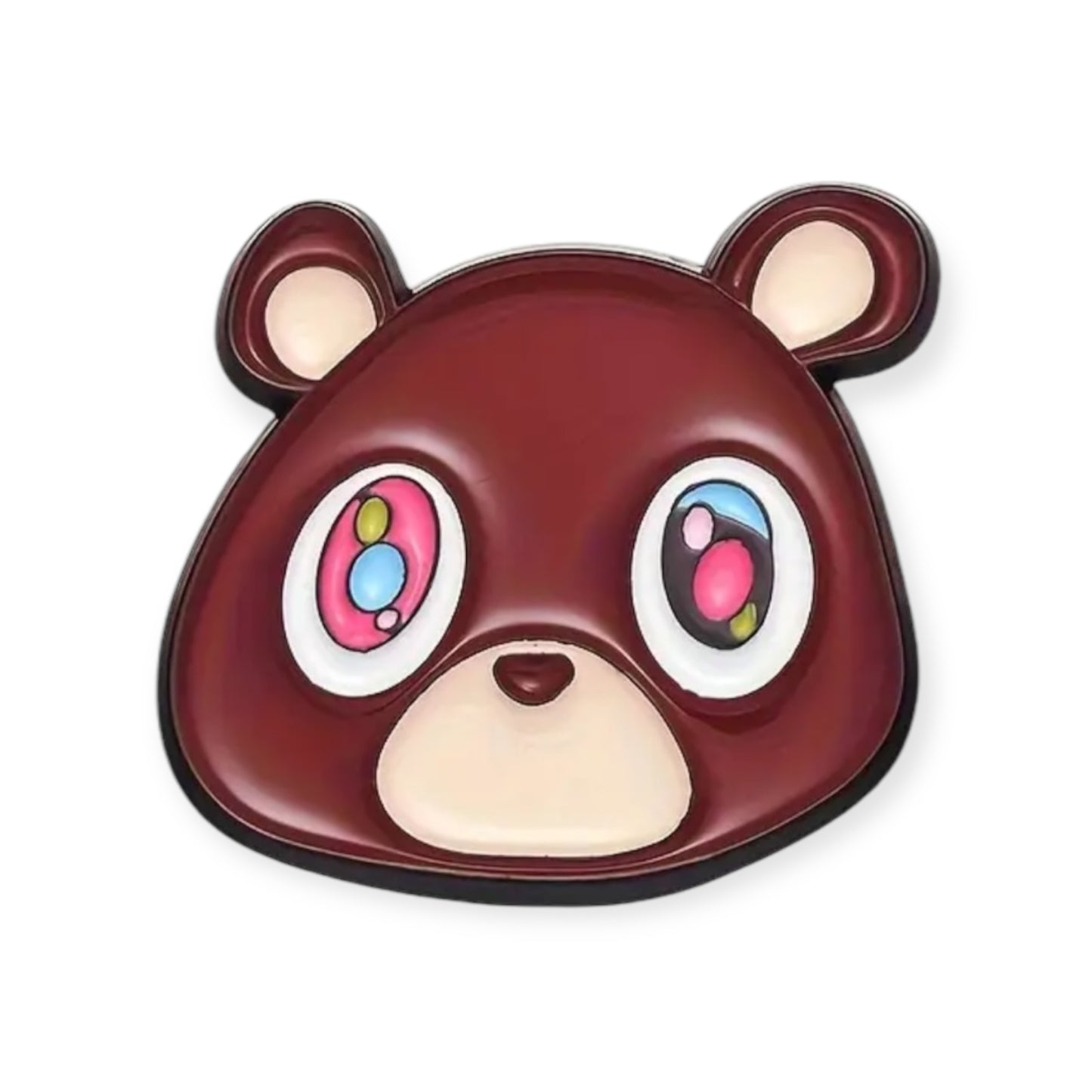 Kanye Bear pin by Everythang Dope, inspired by early 2000s hip-hop aesthetics.