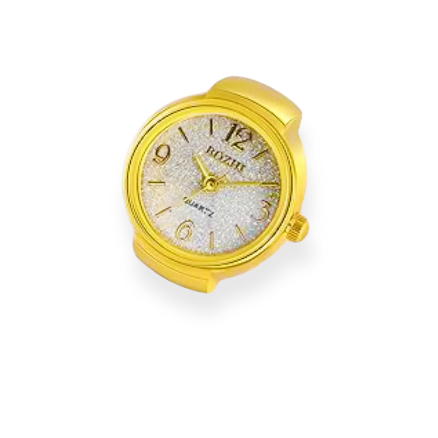 assorted ring watches in blue, yellow, pink, rosegold, and green with colorful faces, Everythang Dope vintage accessories.