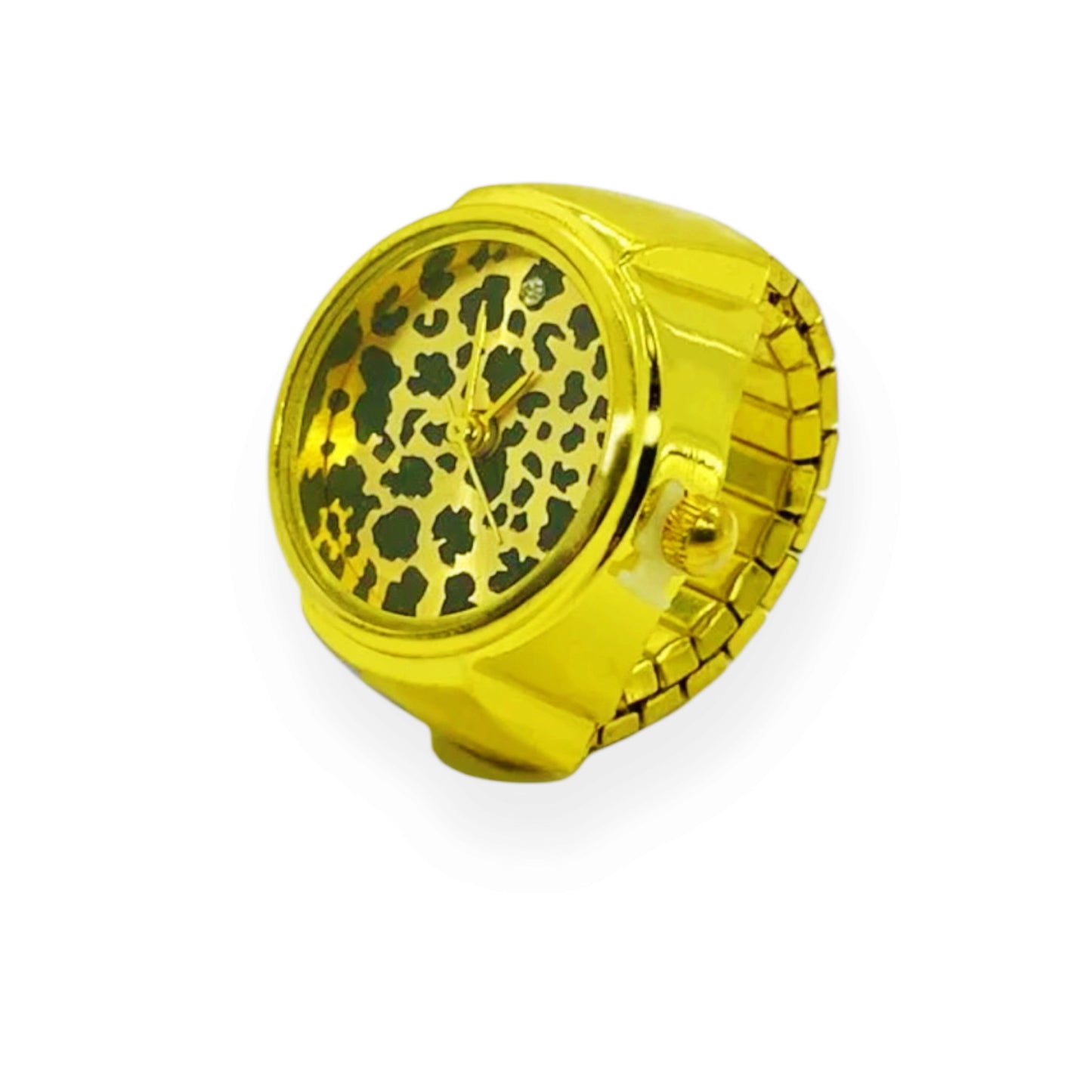 assorted ring watches in blue, yellow, pink, rosegold, and green with colorful faces, Everythang Dope vintage accessories.