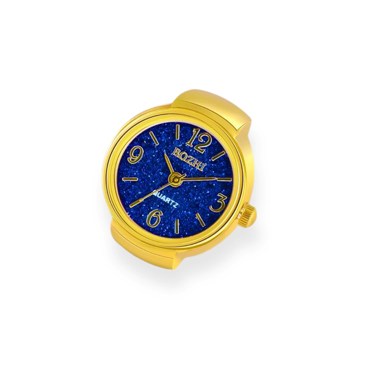 assorted ring watches in blue, yellow, pink, rosegold, and green with colorful faces, Everythang Dope vintage accessories.