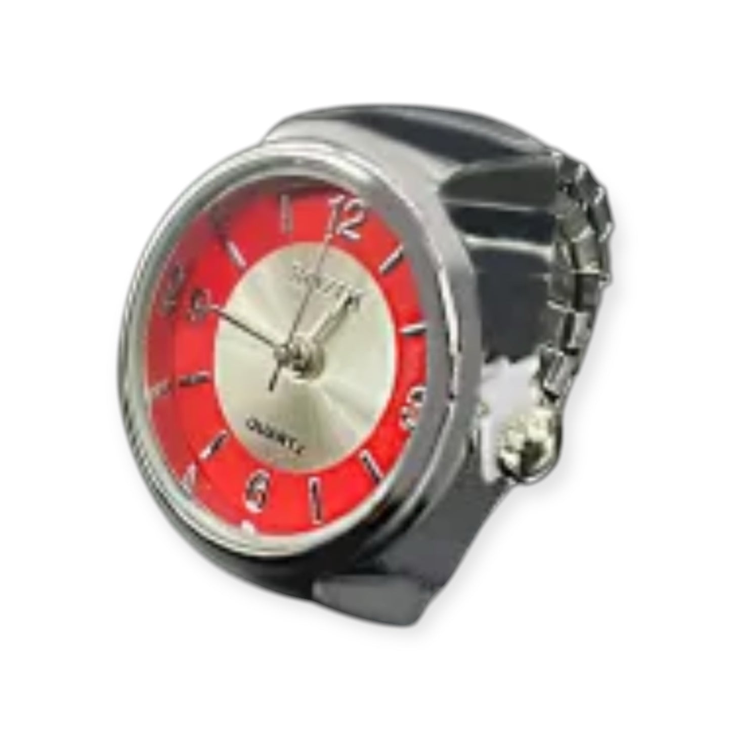 Assorted ring watches in blue, yellow, pink, rosegold, and green with colorful faces, Everythang Dope vintage accessories.