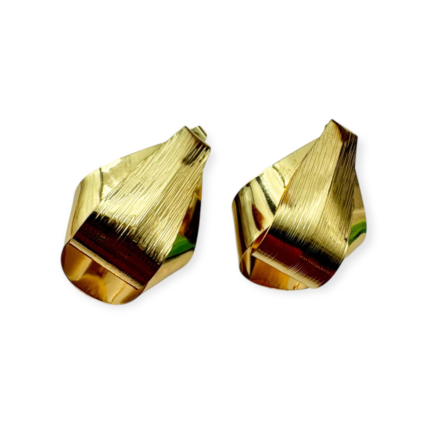 Gold shell earrings from Everythang Dope, vintage coastal fashion.