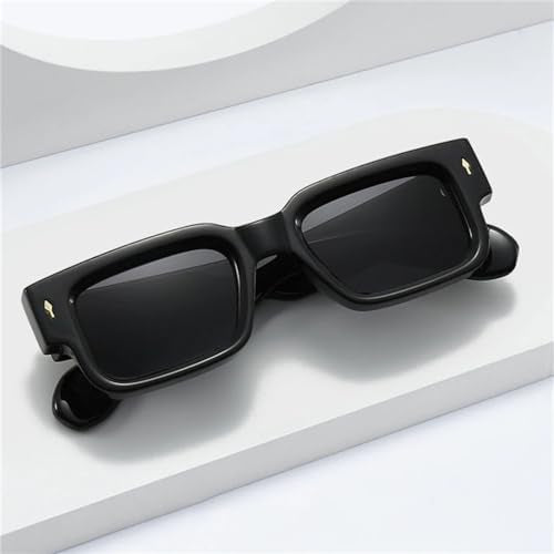 Black shaded square retro-fitted glasses by Everythang Dope, hip-hop streetwear eyewear.