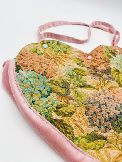 One-of-a-kind custom heart introspective bag by Everythang Dope, wearable art accessory.