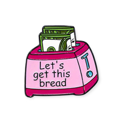 Dope toaster pin by Everythang Dope, quirky vintage-style accessory.