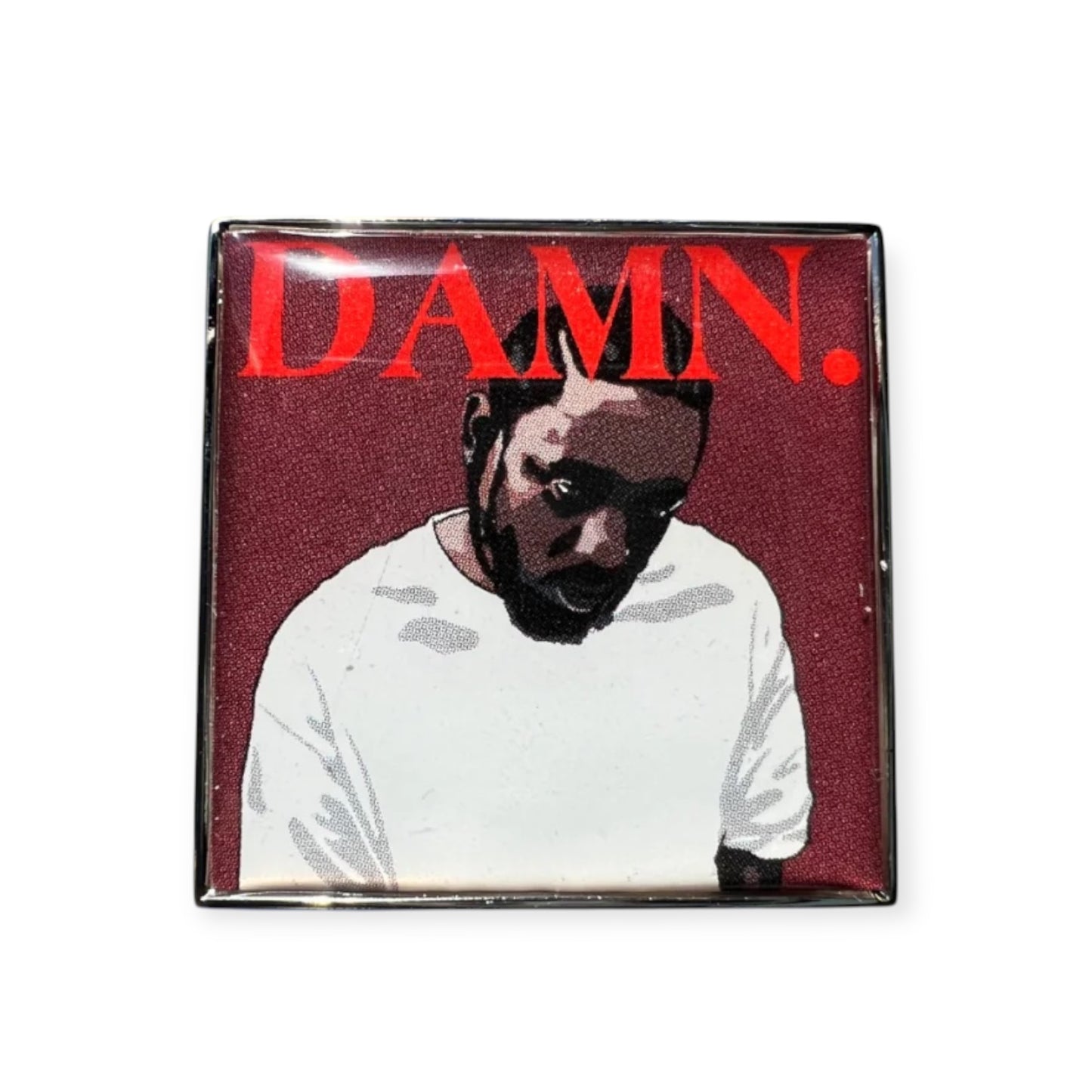Kendrick Lamar pin by Everythang Dope, artistic vintage-inspired accessory.