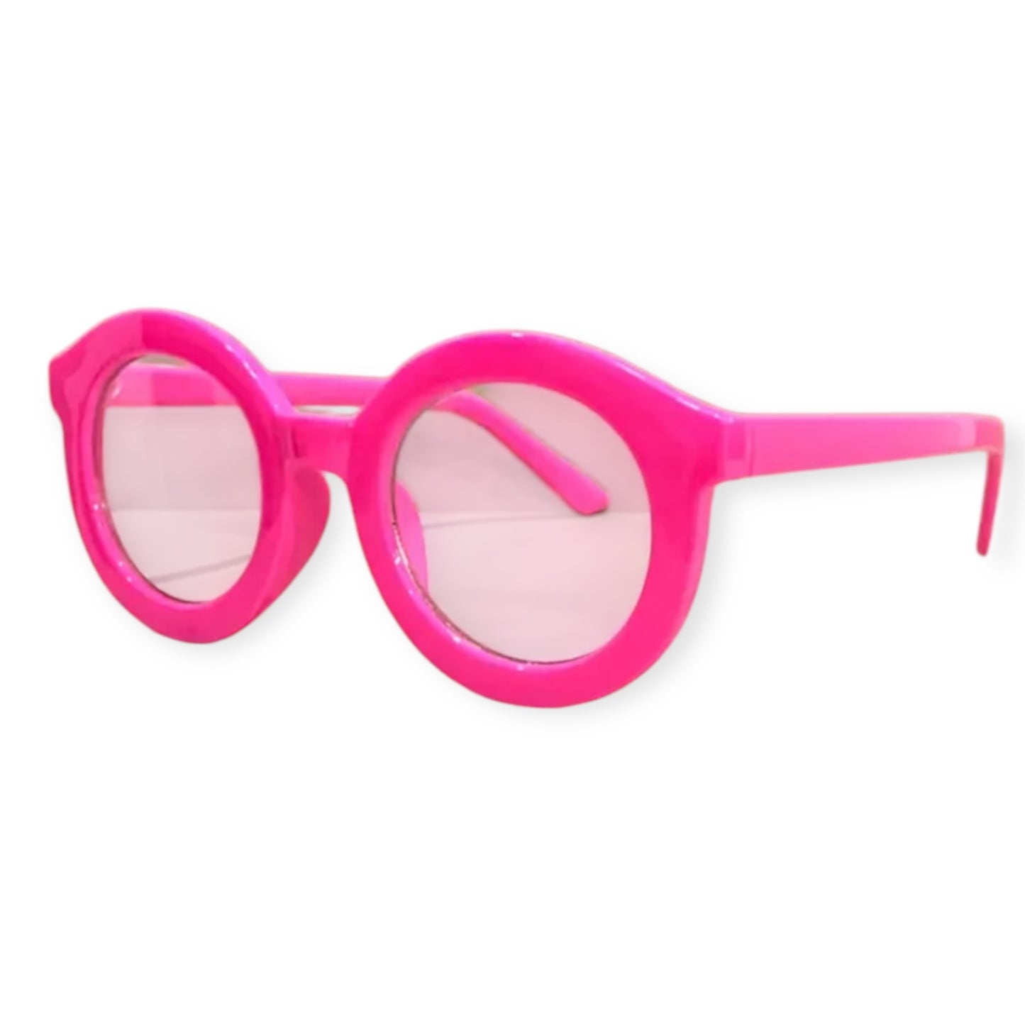 Pink round sunglasses from Everythang Dope, playful retro eyewear.