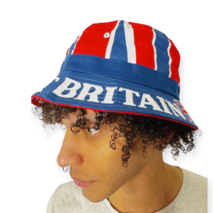British Knights vintage bucket hat with England flag, 90s hip-hop style.